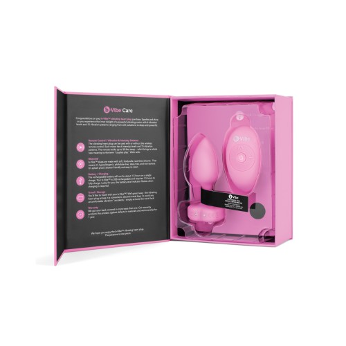 b-Vibe Vibrating Heart Plug - Pink