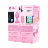 b-Vibe Vibrating Heart Plug - Pink