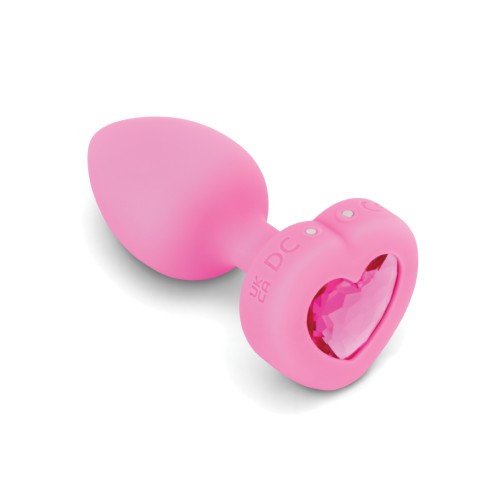 b-Vibe Vibrador Heart Plug - Rosa