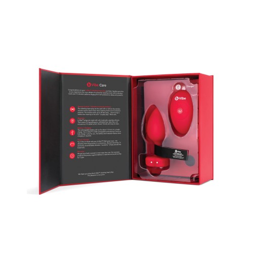 b-Vibe Vibrating Heart Plug for Glamorous Pleasure