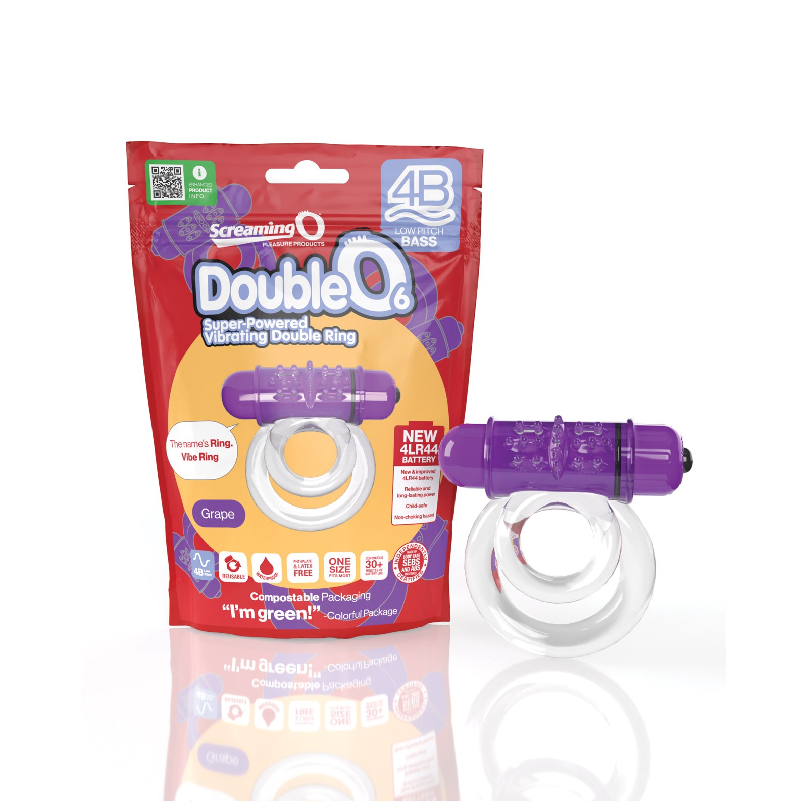 Screaming O 4B DoubleO 6 Vibrating Ring