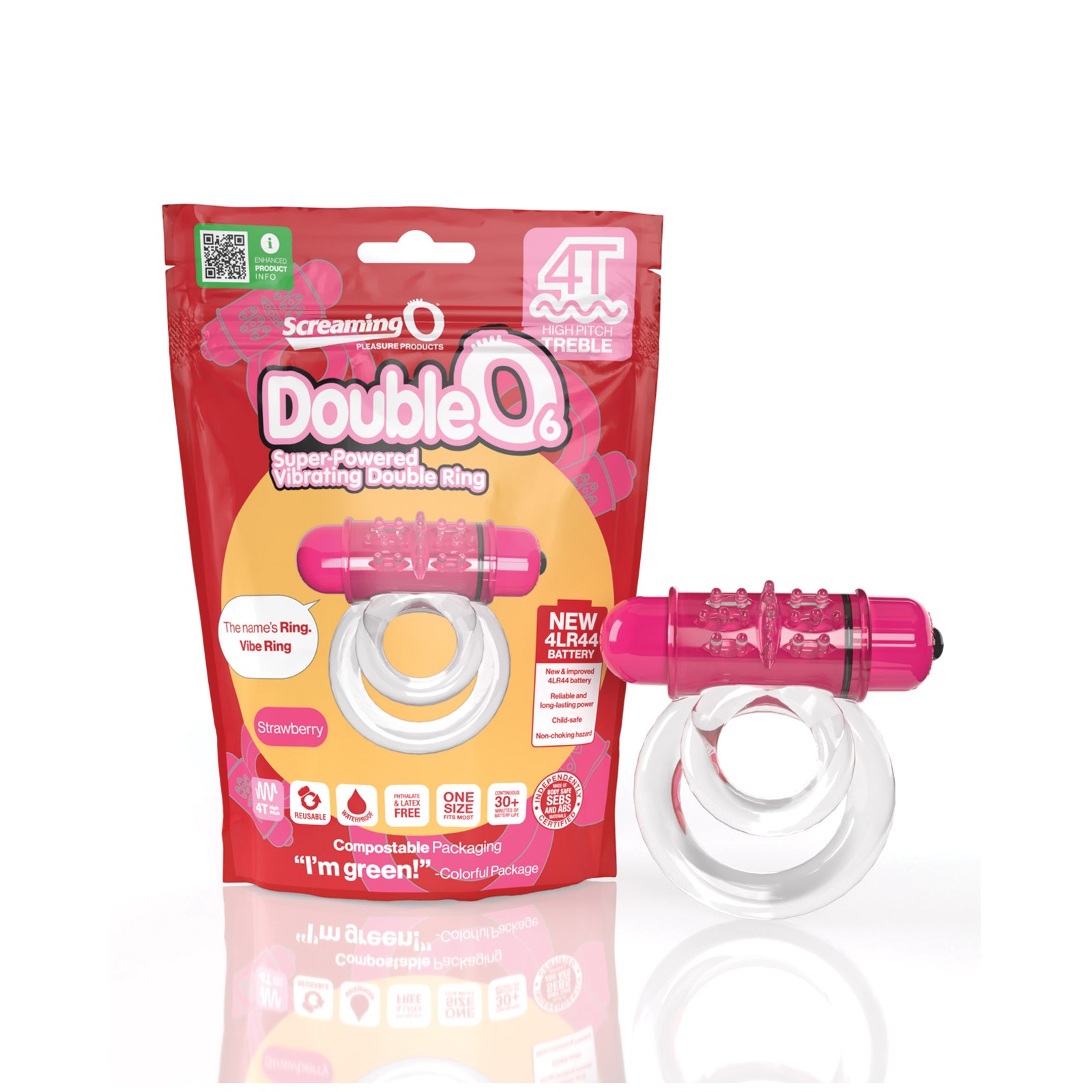 Screaming O 4T DoubleO Vibrator - Strawberry