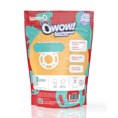 Screaming O 4B OWow Vibrating Ring - Kiwi Flavor