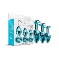 Nixie Blue Metallic Butt Plug Set