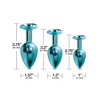 Nixie Blue Metallic Butt Plug Set