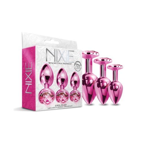 Nixie Pink Metallic Butt Plug Set