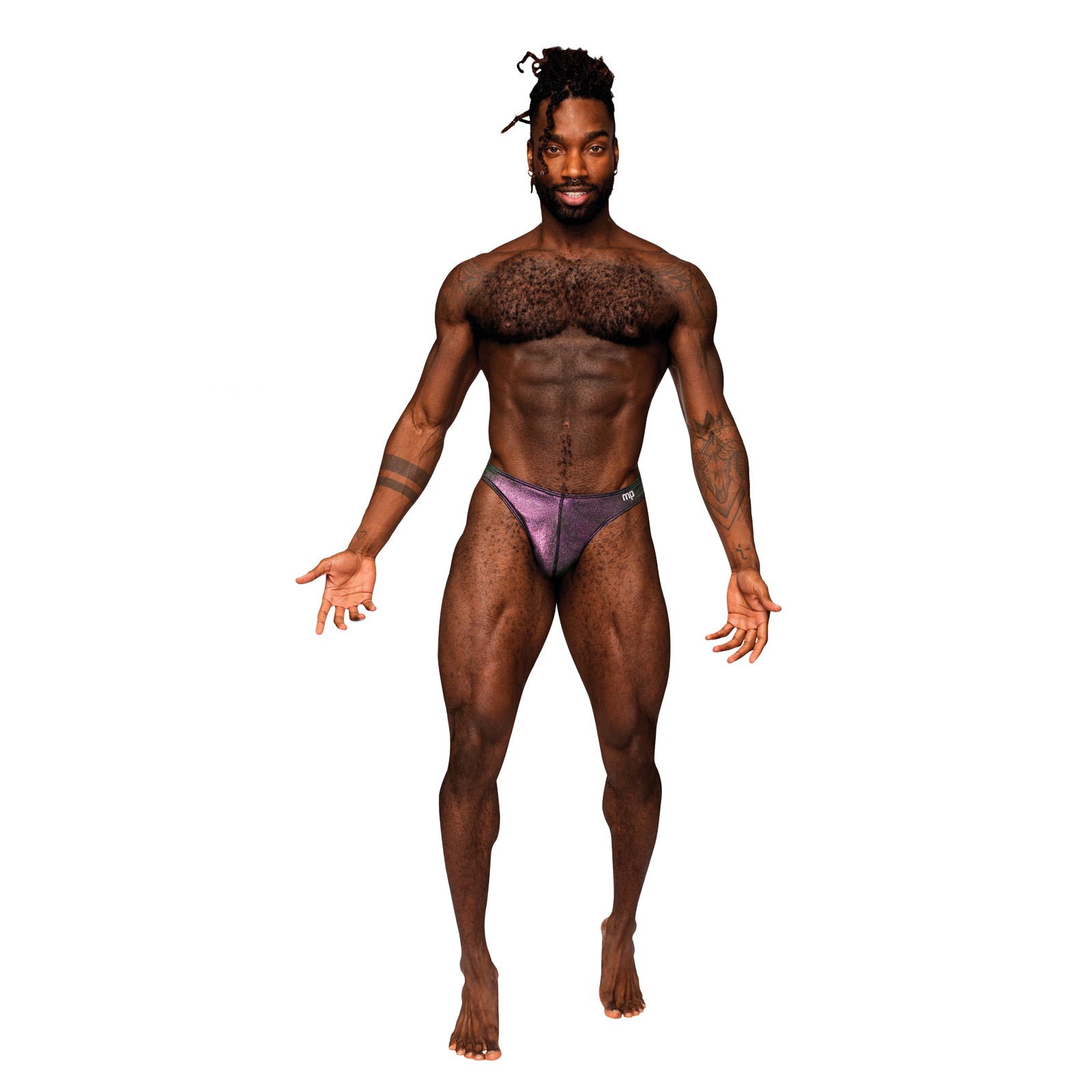 Hocus Pocus Poly Spandex Uplift Thong Purple