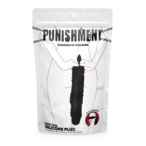 Punishment Fox Tail Plug - Black for Anal Play