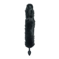 Punishment Fox Tail Plug - Black for Anal Play