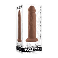 Evolved 7 Inch Girthy Vibrating Dong Dark