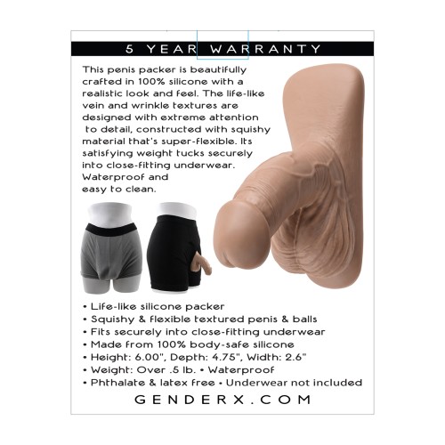 Gender X 4" Silicone Packer - Tan