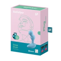 Plug Anal Vibrante Satisfyer Deep Diver - Azul Claro