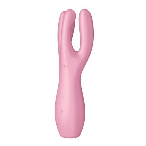 Satisfyer Threesome 3 Lay-On Vibrator in Pink