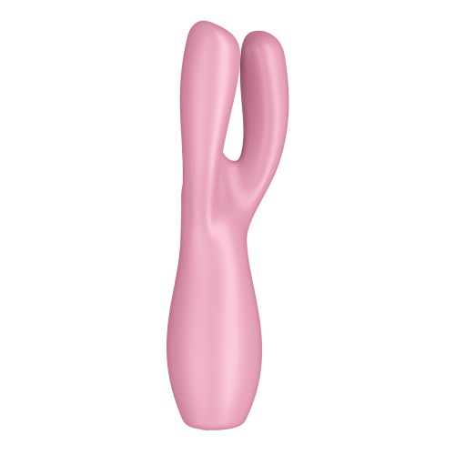 Satisfyer Threesome 3 Lay-On Vibrator in Pink