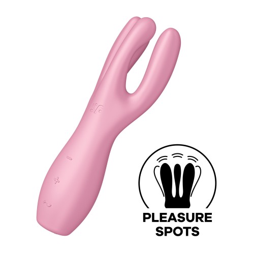 Satisfyer Threesome 3 Lay-On Vibrator in Pink