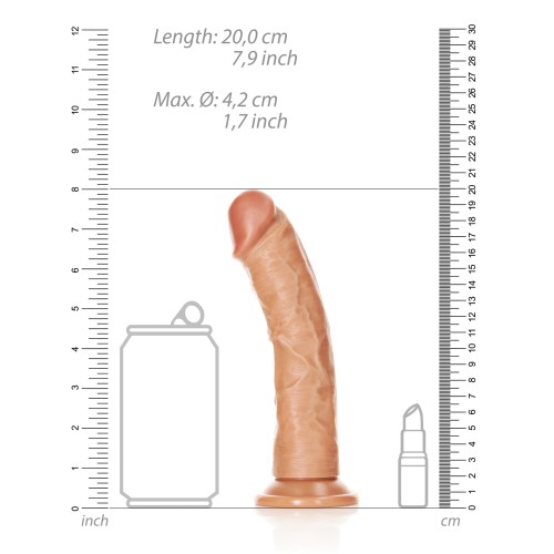 Shots RealRock 7-Inch Curved Dildo Tan