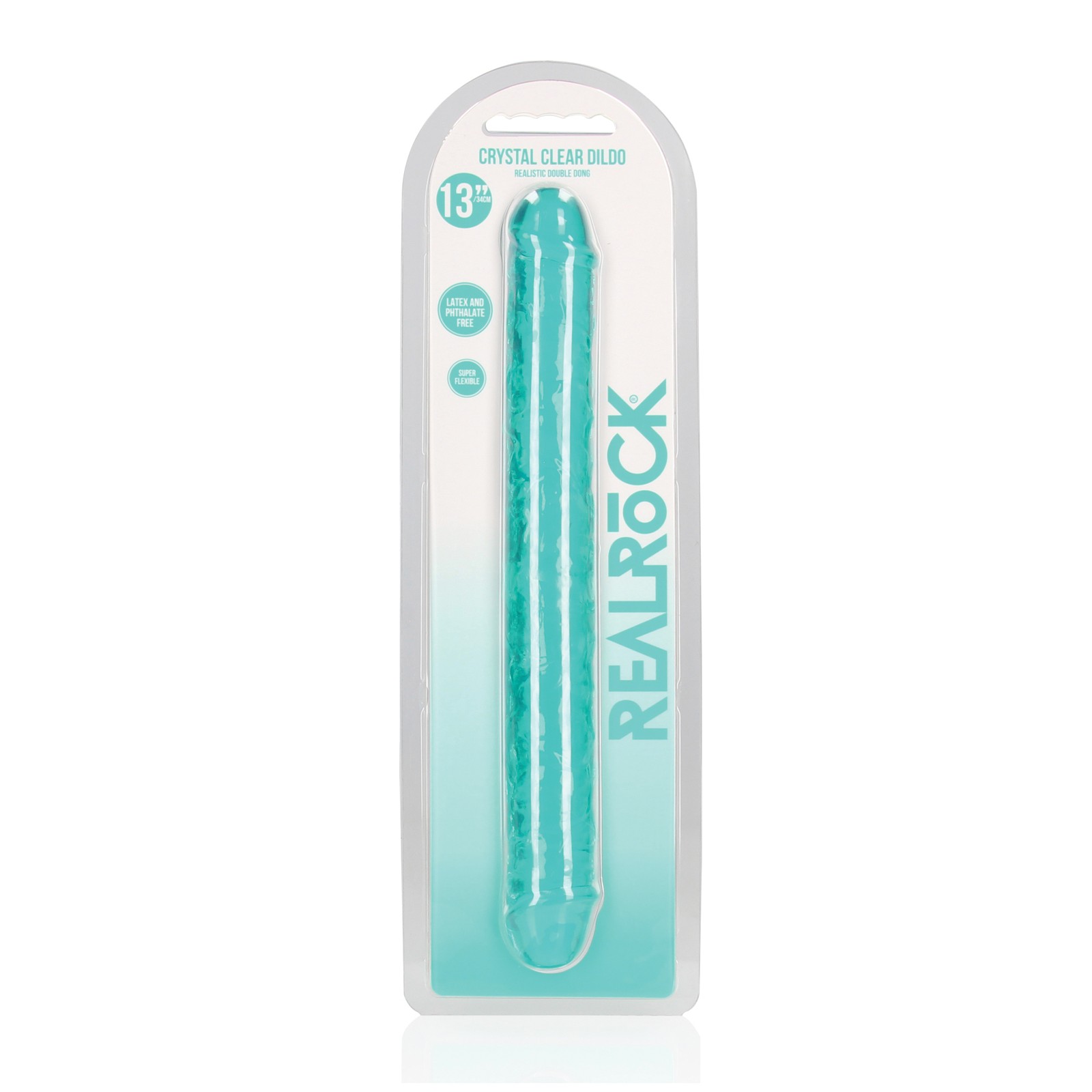 Dildo Doble de 13" Shots RealRock - Turquesa