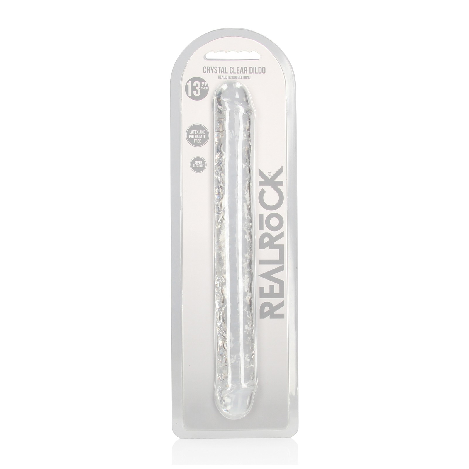 RealRock Crystal Clear 13 Inch Double Dildo