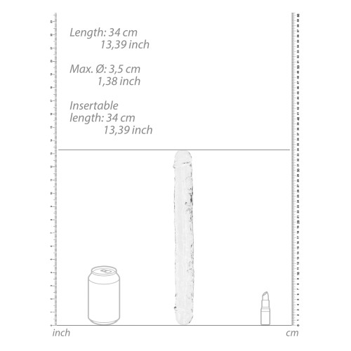 Dildo Doble Transparente RealRock de 13 Pulgadas