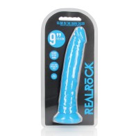 Dildo Slim RealRock de 9" - Brilla en la Oscuridad