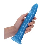 Dildo Slim RealRock de 9" - Brilla en la Oscuridad