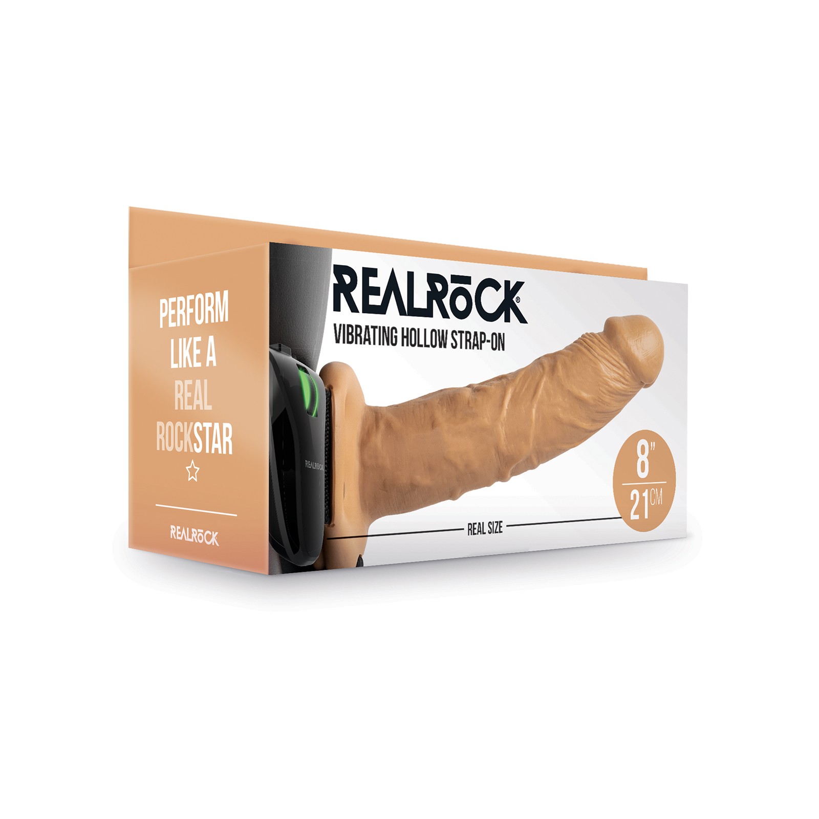 Vibrating Hollow Strap-On RealRock