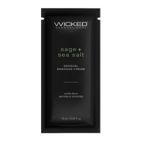 Crema de Masaje Sensual Wicked Cuidado Salvia y Sal Marina 0.34 oz