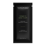 Crema de Masaje Sensual Wicked Cuidado Salvia y Sal Marina 0.34 oz