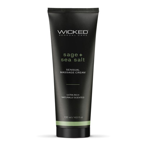 Crema de Masaje Sensual Wicked Salvia Sal Marina 4 oz