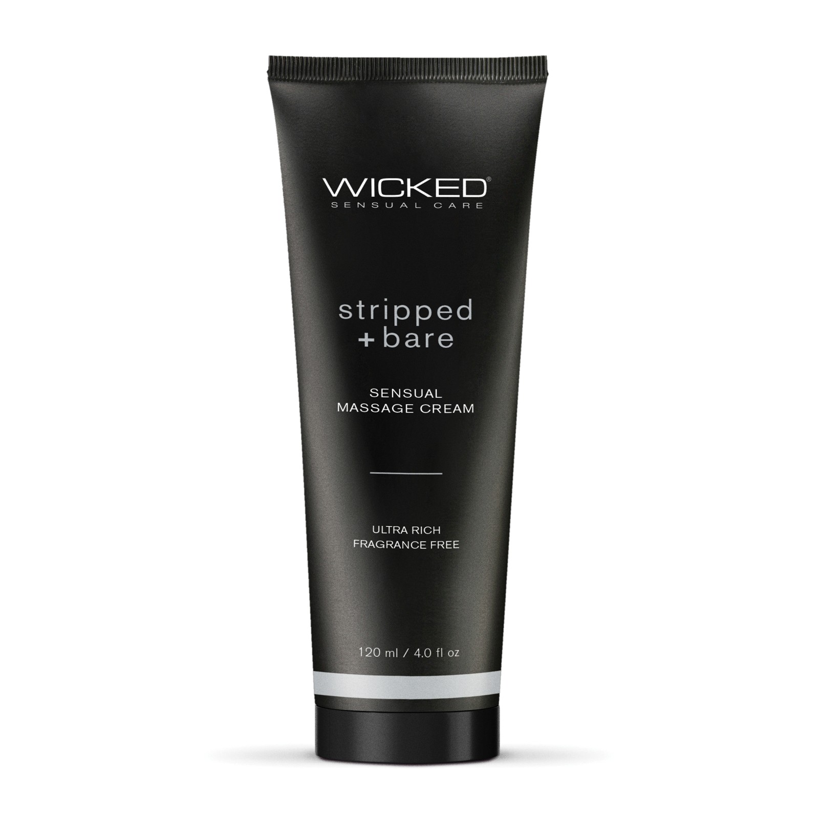 Wicked Sensual Care Stripped & Bare Unscented Massage Cream - 4 oz