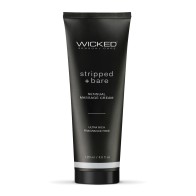 Wicked Sensual Care Stripped & Bare Unscented Massage Cream - 4 oz