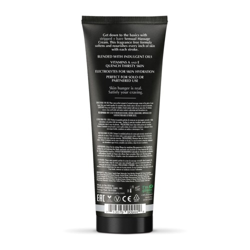 Crema de Masaje Sin Aroma Wicked Sensual Care Stripped & Bare - 4 oz