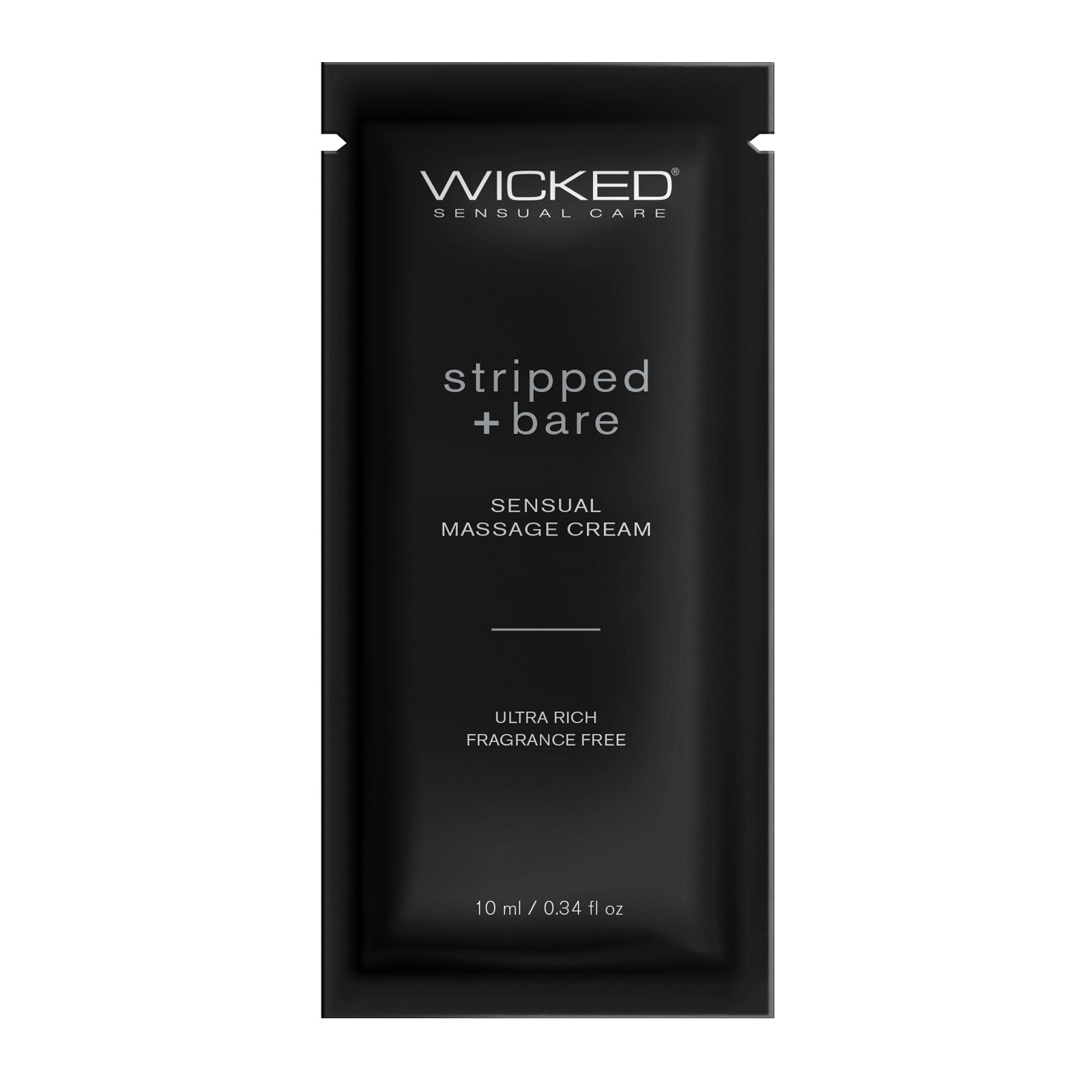 Wicked Sensual Care Stripped & Bare Unscented Massage Cream - .34 oz