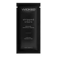 Wicked Sensual Care Stripped & Bare Unscented Massage Cream - .34 oz