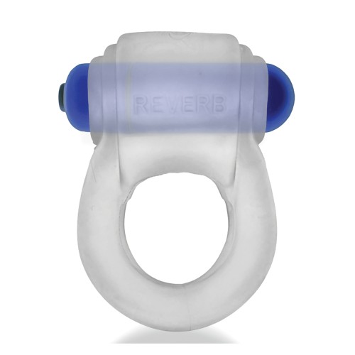 Hunkyjunk Revring Cock Ring with Vibe Clear Blue