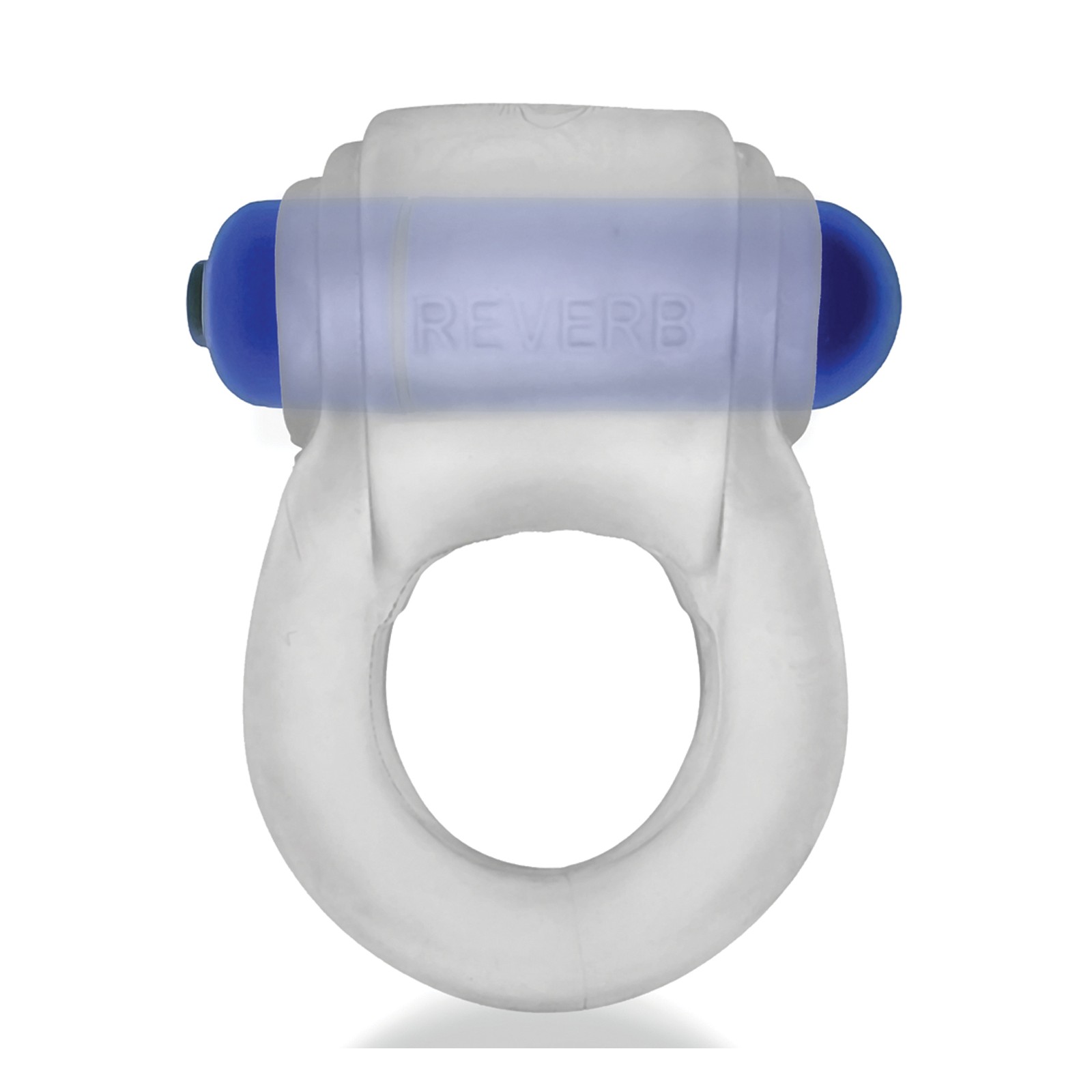 Hunkyjunk Revring Cock Ring with Vibe Clear Blue