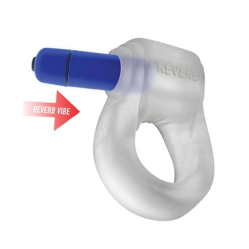 Hunkyjunk Revring Cock Ring with Vibe Clear Blue