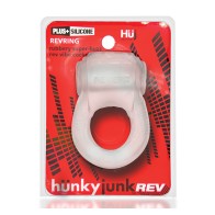 Hunkyjunk Revring Cock Ring with Vibe Clear Blue