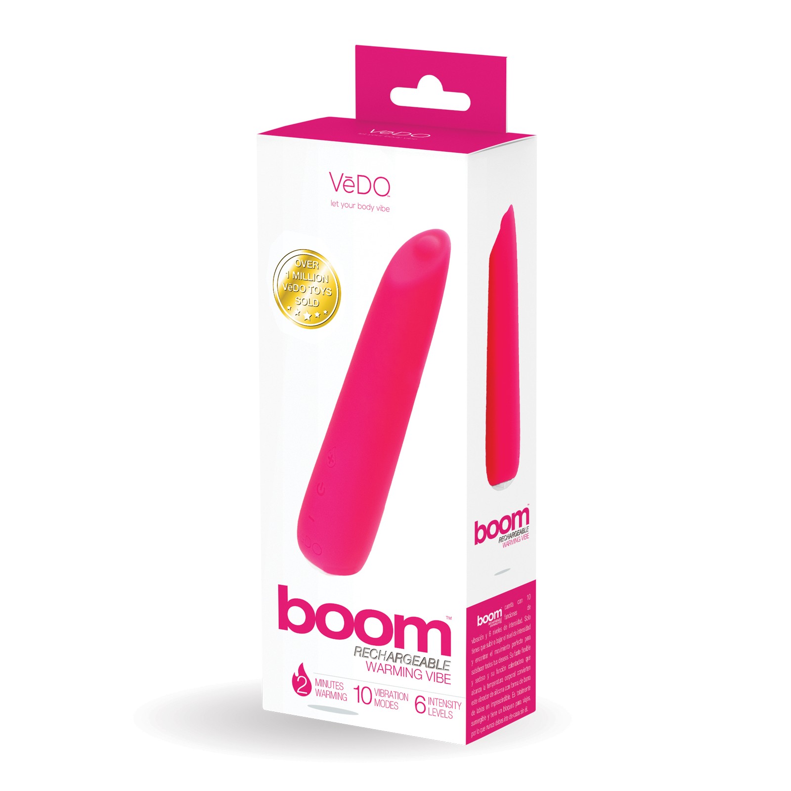 VeDO Boom Rechargeable Ultra Powerful Vibe - Pink