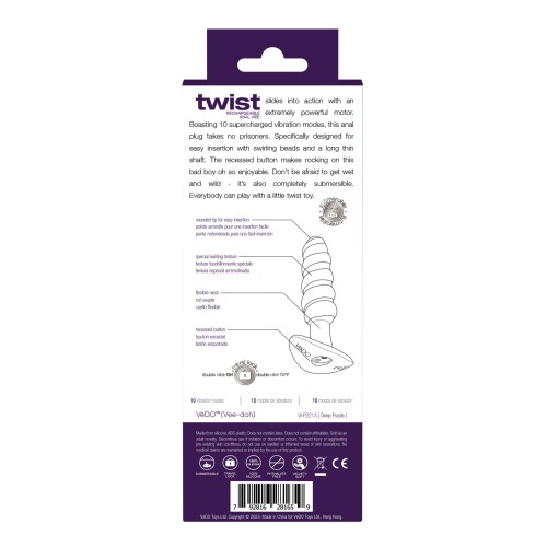 Plug Anal Recargable VeDO Twist