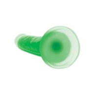 Dildo Curve Toys que Brilla en la Oscuridad 7 Verde