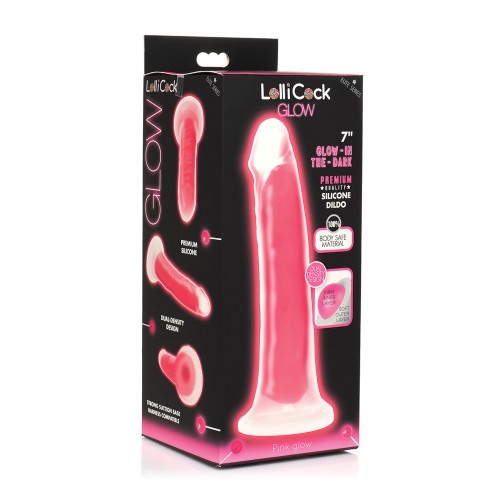 Dildo Curve Toys Lollicock que Brilla en la Oscuridad