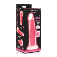 Dildo Curve Toys Lollicock que Brilla en la Oscuridad