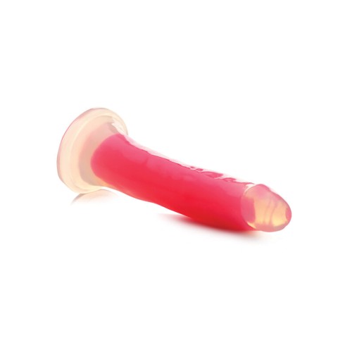 Dildo Curve Toys Lollicock que Brilla en la Oscuridad