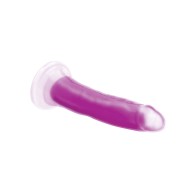 Dildo de Silicona Lollicock 7&quot; que Brilla en la Oscuridad - Púrpura