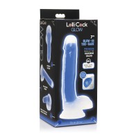 Curve Toys Glow In The Dark Silicone Dildo with Balls