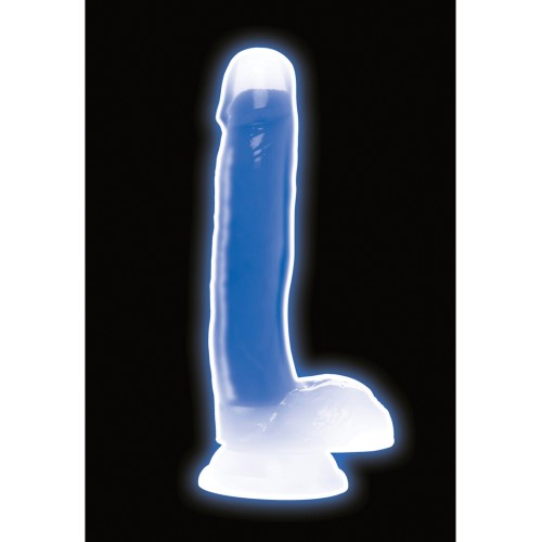 Curve Toys Glow In The Dark Silicone Dildo with Balls