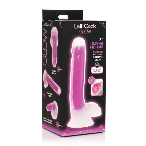 Curve Toys Lollicock 7 Inch Glow In The Dark Silicone Dildo