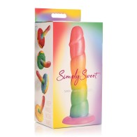 Curve Toys Simply Sweet 6.5-Inch Swirl Rainbow Dildo