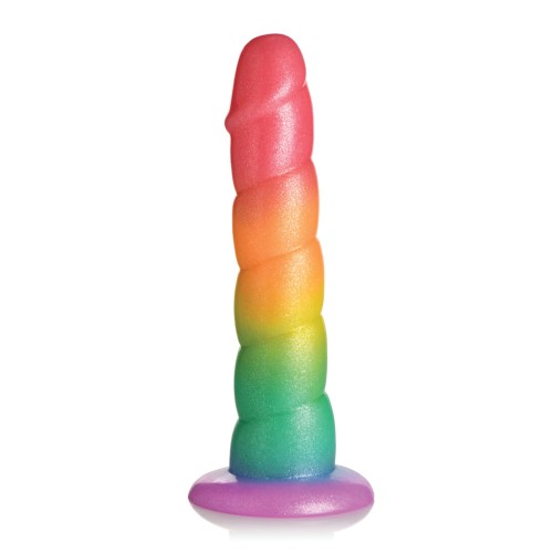 Curve Toys Simply Sweet 6.5-Inch Swirl Rainbow Dildo